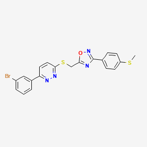 3-(3-Bromophenyl)-6-[({3-[4-(methylthio)phenyl]-1,2,4-oxadiazol-5-yl}methyl)thio]pyridazine
