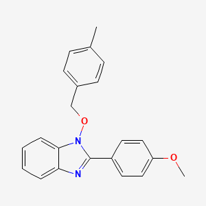 molecular formula C22H20N2O2 B2996993 2-(4-methoxyphenyl)-1-[(4-methylbenzyl)oxy]-1H-1,3-benzimidazole CAS No. 339009-78-8