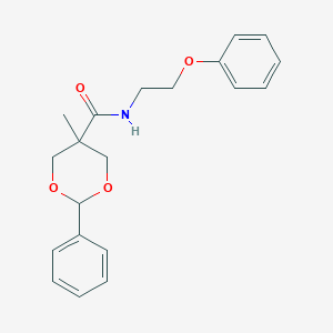molecular formula C20H23NO4 B299702 5-methyl-N-(2-phenoxyethyl)-2-phenyl-1,3-dioxane-5-carboxamide 