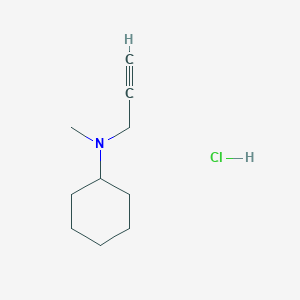 molecular formula C10H18ClN B2997028 N-methyl-N-(prop-2-yn-1-yl)cyclohexanamine hydrochloride CAS No. 1909305-65-2