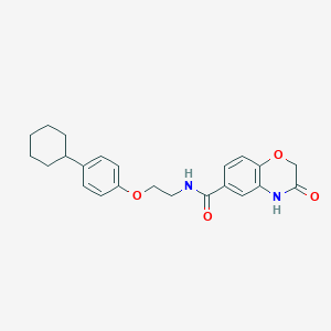 molecular formula C23H26N2O4 B299703 N-[2-(4-cyclohexylphenoxy)ethyl]-3-oxo-3,4-dihydro-2H-1,4-benzoxazine-6-carboxamide 