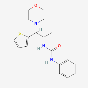 molecular formula C18H23N3O2S B2997044 1-(1-Morpholino-1-(thiophen-2-yl)propan-2-yl)-3-phenylurea CAS No. 863017-96-3