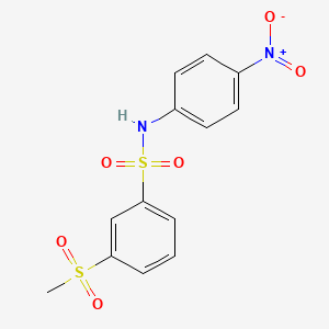 molecular formula C13H12N2O6S2 B2997046 3-(methylsulfonyl)-N-(4-nitrophenyl)benzenesulfonamide CAS No. 897831-05-9