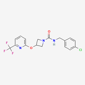 N-(4-chlorobenzyl)-3-((6-(trifluoromethyl)pyridin-2-yl)oxy)azetidine-1-carboxamide