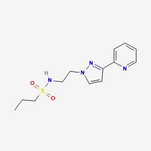 N-(2-(3-(pyridin-2-yl)-1H-pyrazol-1-yl)ethyl)propane-1-sulfonamide