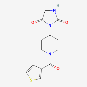 3-(1-(Thiophene-3-carbonyl)piperidin-4-yl)imidazolidine-2,4-dione