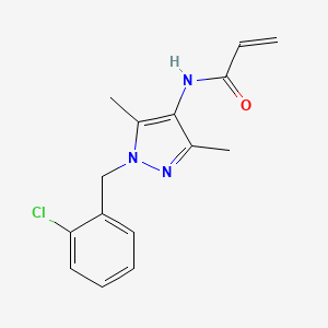 N-[1-[(2-Chlorophenyl)methyl]-3,5-dimethylpyrazol-4-yl]prop-2-enamide