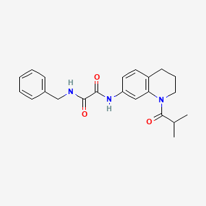 molecular formula C22H25N3O3 B2997070 N1-苄基-N2-(1-异丁酰-1,2,3,4-四氢喹啉-7-基)草酰胺 CAS No. 941983-41-1