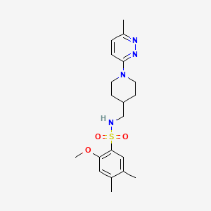 2-methoxy-4,5-dimethyl-N-((1-(6-methylpyridazin-3-yl)piperidin-4-yl)methyl)benzenesulfonamide