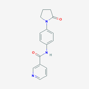 molecular formula C16H15N3O2 B299708 N-[4-(2-oxo-1-pyrrolidinyl)phenyl]nicotinamide 