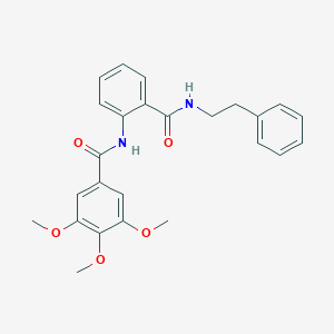 molecular formula C25H26N2O5 B299710 3,4,5-trimethoxy-N-(2-{[(2-phenylethyl)amino]carbonyl}phenyl)benzamide 