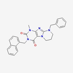9-benzyl-1-methyl-3-(naphthalen-1-ylmethyl)-7,8-dihydro-6H-purino[7,8-a]pyrimidine-2,4-dione