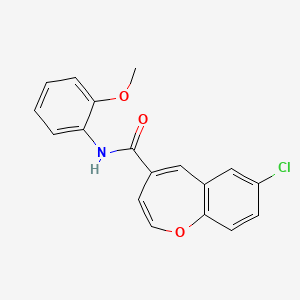 molecular formula C18H14ClNO3 B2997113 7-chloro-N-(2-methoxyphenyl)-1-benzoxepine-4-carboxamide CAS No. 950426-02-5
