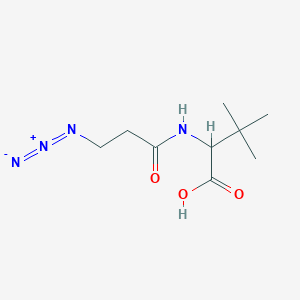 molecular formula C9H16N4O3 B2997115 2-(3-Azidopropanoylamino)-3,3-dimethylbutanoic acid CAS No. 2225144-80-7