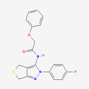 N-[2-(4-fluorophenyl)-4,6-dihydrothieno[3,4-c]pyrazol-3-yl]-2-phenoxyacetamide