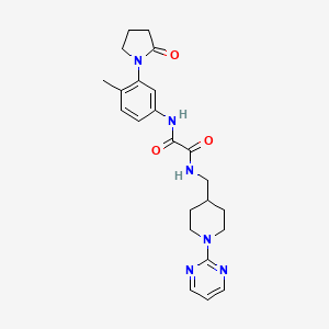 N1-(4-methyl-3-(2-oxopyrrolidin-1-yl)phenyl)-N2-((1-(pyrimidin-2-yl)piperidin-4-yl)methyl)oxalamide