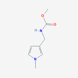 molecular formula C8H12N2O2 B2997141 Methyl N-[(1-methylpyrrol-3-yl)methyl]carbamate CAS No. 1693562-78-5