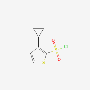 molecular formula C7H7ClO2S2 B2997148 3-环丙基噻吩-2-磺酰氯 CAS No. 2172096-17-0