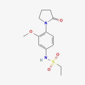 N-(3-methoxy-4-(2-oxopyrrolidin-1-yl)phenyl)ethanesulfonamide