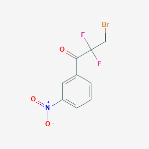 molecular formula C9H6BrF2NO3 B2997164 3-Bromo-2,2-difluoro-1-(3-nitrophenyl)propan-1-one CAS No. 2377036-11-6