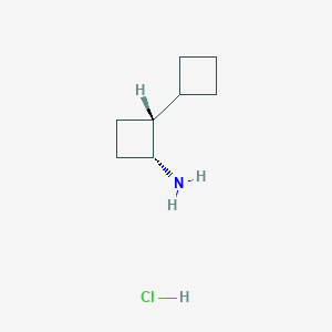 (1R,2R)-2-Cyclobutylcyclobutan-1-amine;hydrochloride