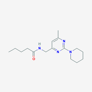 molecular formula C16H26N4O B2997187 N-((6-methyl-2-(piperidin-1-yl)pyrimidin-4-yl)methyl)pentanamide CAS No. 1797292-86-4