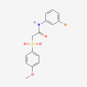 molecular formula C15H14BrNO4S B2997190 N-(3-bromophenyl)-2-((4-methoxyphenyl)sulfonyl)acetamide CAS No. 922930-61-8