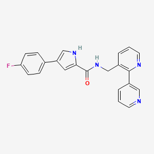 molecular formula C22H17FN4O B2997192 N-([2,3'-bipyridin]-3-ylmethyl)-4-(4-fluorophenyl)-1H-pyrrole-2-carboxamide CAS No. 2034268-31-8