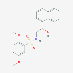 molecular formula C20H21NO5S B2997195 N-(2-hydroxy-2-(naphthalen-1-yl)ethyl)-2,5-dimethoxybenzenesulfonamide CAS No. 1351615-88-7