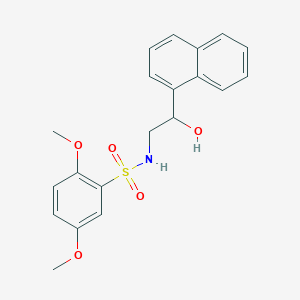 molecular formula C20H21NO5S B2997195 N-(2-羟基-2-(萘-1-基)乙基)-2,5-二甲氧基苯磺酰胺 CAS No. 1351615-88-7