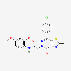 2-(7-(4-chlorophenyl)-2-methyl-4-oxothiazolo[4,5-d]pyridazin-5(4H)-yl)-N-(2,4-dimethoxyphenyl)acetamide