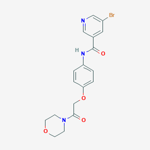 molecular formula C18H18BrN3O4 B299720 5-bromo-N-{4-[2-(4-morpholinyl)-2-oxoethoxy]phenyl}nicotinamide 