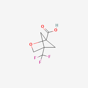 molecular formula C7H7F3O3 B2997203 4-(Trifluoromethyl)-2-oxabicyclo[2.1.1]hexane-1-carboxylic acid CAS No. 2287318-89-0