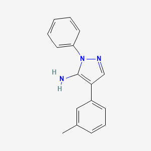 molecular formula C16H15N3 B2997205 4-(3-methylphenyl)-1-phenyl-1H-pyrazol-5-ylamine CAS No. 242797-13-3