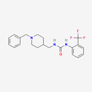 molecular formula C21H24F3N3O B2997206 1-[(1-苄基哌啶-4-基)甲基]-3-[2-(三氟甲基)苯基]脲 CAS No. 1207017-54-6