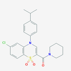 3-{[2-(3-fluorophenyl)pyrimidin-4-yl]oxy}-N-pentylbenzamide