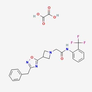 2-(3-(3-benzyl-1,2,4-oxadiazol-5-yl)azetidin-1-yl)-N-(2-(trifluoromethyl)phenyl)acetamide oxalate
