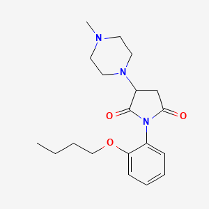 1-(2-Butoxyphenyl)-3-(4-methylpiperazin-1-yl)pyrrolidine-2,5-dione