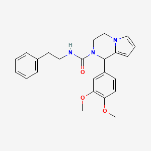 molecular formula C24H27N3O3 B2997229 1-(3,4-dimethoxyphenyl)-N-phenethyl-3,4-dihydropyrrolo[1,2-a]pyrazine-2(1H)-carboxamide CAS No. 899960-86-2