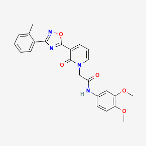 N-(3,4-dimethoxyphenyl)-2-[3-[3-(2-methylphenyl)-1,2,4-oxadiazol-5-yl]-2-oxopyridin-1(2H)-yl]acetamide
