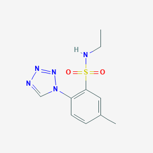 molecular formula C10H13N5O2S B299724 N-ethyl-5-methyl-2-(tetrazol-1-yl)benzenesulfonamide 
