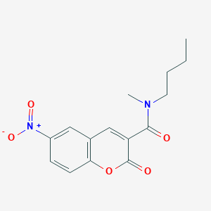 molecular formula C15H16N2O5 B2997240 N-butyl-N-methyl-6-nitro-2-oxochromene-3-carboxamide CAS No. 838895-19-5