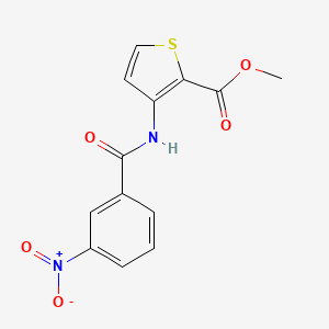 molecular formula C13H10N2O5S B2997243 Methyl 3-(3-nitrobenzamido)thiophene-2-carboxylate CAS No. 352700-30-2