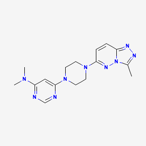 N,N-Dimethyl-6-[4-(3-methyl-[1,2,4]triazolo[4,3-b]pyridazin-6-yl)piperazin-1-yl]pyrimidin-4-amine