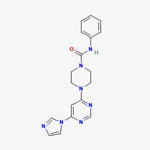 4-(6-(1H-imidazol-1-yl)pyrimidin-4-yl)-N-phenylpiperazine-1-carboxamide