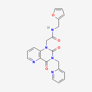 molecular formula C20H17N5O4 B2997250 2-(2,4-dioxo-3-(pyridin-2-ylmethyl)-3,4-dihydropyrido[3,2-d]pyrimidin-1(2H)-yl)-N-(furan-2-ylmethyl)acetamide CAS No. 946323-31-5