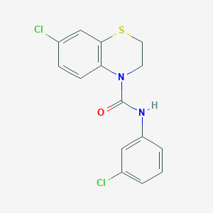 7-chloro-N-(3-chlorophenyl)-2,3-dihydro-4H-1,4-benzothiazine-4-carboxamide