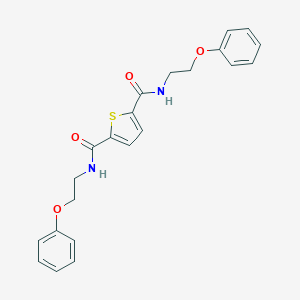 molecular formula C22H22N2O4S B299726 N,N'-bis(2-phenoxyethyl)thiophene-2,5-dicarboxamide 