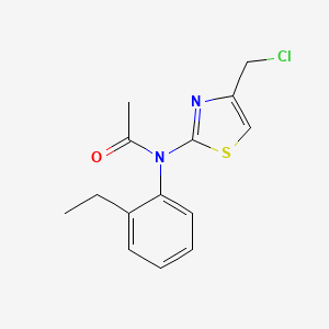 N-[4-(chloromethyl)-1,3-thiazol-2-yl]-N-(2-ethylphenyl)acetamide