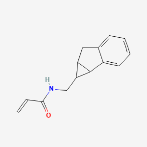 molecular formula C14H15NO B2997269 N-(1,1a,6,6a-Tetrahydrocyclopropa[a]inden-1-ylmethyl)prop-2-enamide CAS No. 2109465-49-6